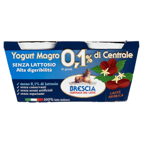 Yogurt al Caffè 1% Grassi Senza Lattosio, 2x125 g